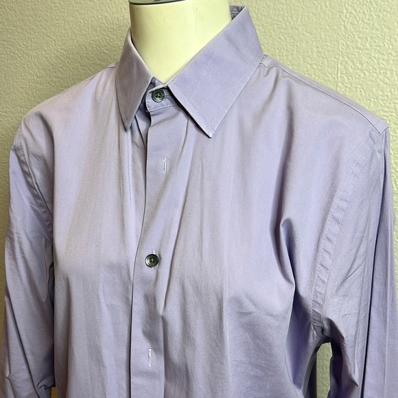 Express 1MX Fitted Lavender Dress Shirt - Men’s Medium - Picture 4 of 5
